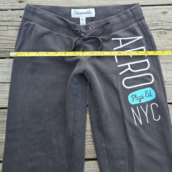 Aeropostale Womens Y2K Spellout Jogger Sweatpants Size XS Gray Phys Ed NYC 2000s - Picture 7 of 13